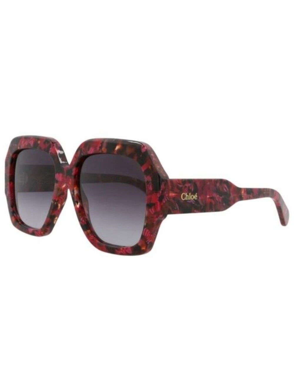 New Chloé Womens Square/Rectangle Havana Havana Grey Fashion Designer Sunglasses